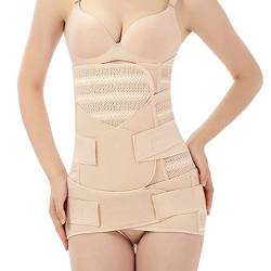 WANYIG Bauchband Nach Geburt High Elastischen Frauen 3 in 1 Postpartum Belly Band Mutterschaft Bauchband Bauch Gütel Postpartum Support Mesh Gute Peremebilität Postpartale Unterstützung (Beige, M) von WANYIG