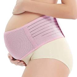 WANYIG Bauchband für Schwangere, Stützgürtel Schwangerschaft 120CM Schwangerschaftsbandage Bauchstütze Schwangerschaft Maternity Support Belt Pregnancy Support Belt Belly Band, XL, Rosa von WANYIG