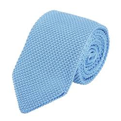 WANYING Herren 7cm Schmale Strickkrawatte 2,75 Zoll Gestrickte Narrow Krawatte Retro Sporty Casual Büro Basic für Gentleman - Einfarbig Hellblau von WANYING