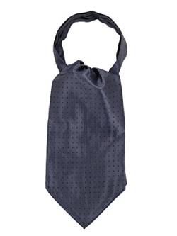 WANYING Herren Krawattenschal Ascotkrawatte Schal Cravat Ties Einfach Schick für Gentleman - Gepunktet Grau von WANYING
