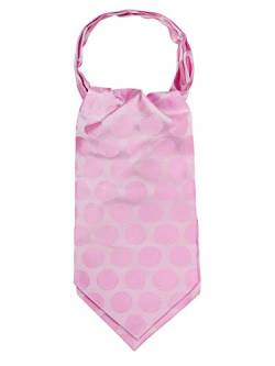 WANYING Herren Krawattenschal Ascotkrawatte Schal Cravat Ties Einfach Schick für Gentleman - Gepunktet Pink von WANYING