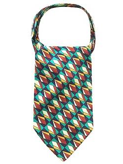 WANYING Herren Krawattenschal Ascotkrawatte Schal Cravat Ties Halstuch Vintage Retro Schick für Gentleman - Geometrische Muster Mehrfarbig von WANYING