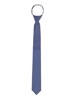 WANYING Herren Security Sicherheits Krawatte 6cm Schmalen Krawatte Vorgebunden mit Reißverschluss Länge 54cm - Dunkelblau von WANYING