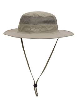 WANYING Unisex Outdoor Sonnenhut Bucket Hut Fischer Hut Buschhut Atmungsaktiv Schnelltrocknend - für Kopfumfang 56-60 cm Olive von WANYING