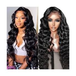 Cosplay Perücke HD-transparente Schweizer Spitzenperücken for Frauen, brasilianisches Remy-Haar, 13 x 4, 13 x 6, lose Wellen, Spitzenfront-Perücke, 4 x 4, 5 x 5, 6 x 6, Spitzenverschluss-Perücke mit B von WAOCEO