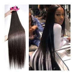 Human Hair Bundles 1 stücke Gerade Bündel 8-38inch Remy Brasilianisches Haar Webart Menschliches Haar Bündel Bone Straight Haar Natürliche Farbe Menschliches Haar Verlängerung Doppel Schuss human hair von WAOCEO