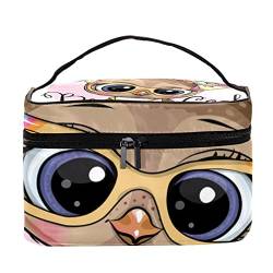 WARMFM Cartoon-Eule Make-up-Tasche Tragbare Reisetasche für Kosmetik von WARMFM