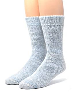 WARRIOR ALPACA SOCKS - Unisex Toasty Toes Ultimate Alpaka Socken für Damen und Herren, Blau meliert, Medium von WARRIOR ALPACA SOCKS