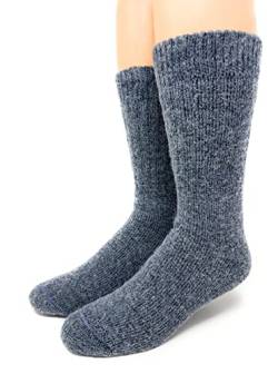 WARRIOR ALPACA SOCKS - Unisex Toasty Toes Ultimate Alpaka Socken für Damen und Herren, Denim, Medium von WARRIOR ALPACA SOCKS
