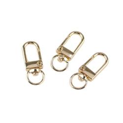 WASHLA Hardware-Zubehör, drehbarer Schlüsselanhänger, Zinklegierung, Taschenhaken, Schlüsselanhänger, Kette, Universalschnalle (Farbe: Kc Gold, Größe: 33 mm) (Kc Gold 33 mm) von WASHLA