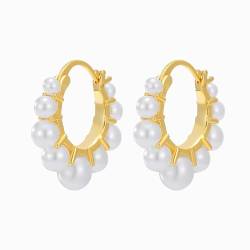 WATEFOER Perlenohrringe für Damen Mode Hypoallergene Schicht Ohrringe Tropfen baumeln Ohrringe Geschenke für Valentinstag Geburtstag Muttertag von WATEFOER