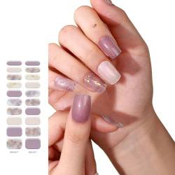 20 Stück Halbgehärtete Gel Nagelstreifen Langlebige Halbgehärtete Nagelaufkleber Mit Weichem Glänzendem Gel Finish Gel Nagelaufkleber Nagelkunstaufkleber Für Nageldesigns Nagelkunstaufkleber von WATERBELINE