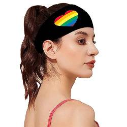Regenbogen Sport Stirnband Mit Elastischem Haargummi Haushalt Für Laufen Und Yoga Mehrzweck Zubehör Haar Accessoire von WATERBELINE