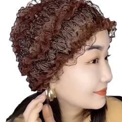 WATERBELINE Mode Bonnet Lace Headwrap Haarwickel für lockiges Haar Weicher Sommer Headwrap Spitzenhut Kopfwickel Spitzenhauben von WATERBELINE