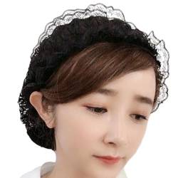 WATERBELINE Mode Bonnet Lace Headwrap Haarwickel für lockiges Haar Weicher Sommer Headwrap Spitzenhut Kopfwickel Spitzenhauben von WATERBELINE