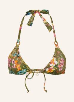 Watercult Triangel-Bikini-Top Sunset Florals gruen von WATERCULT