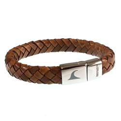 WAVEPIRATE® Echt Leder-Armband Tarifa OV Cognac 24 cm Edelstahl-Verschluss in Geschenk-Box Surfer Männer Herren von WAVEPIRATE