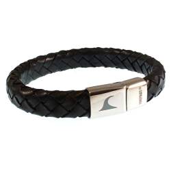 WAVEPIRATE® Echt Leder-Armband Tarifa OV Schwarz 20 cm Edelstahl-Verschluss in Geschenk-Box Surfer Männer Herren von WAVEPIRATE