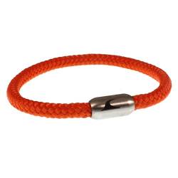 WAVEPIRATE® Segeltau-Armband Sylt Orange/Silber 20 cm Edelstahl-Verschluss in Geschenk-Box Männer Damen Herren von WAVEPIRATE