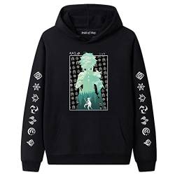 WAVOTIQ Genshin Impact Xiao Hoodie Anime Xiao Cosplay Kostüm Casual Bedrucktes Langarm Kapuzen Sweatshirt Pullover Jacke für Unisex von WAVOTIQ