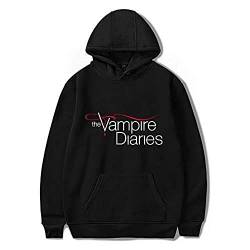 WAWNI The Vampire Diaries Merch Hoodies Damen / Herren Langarm Pullover Sweatshirts Harajuku Casual Kapuzenkleidung Unisex, Schwarz , 36 von WAWNI