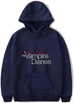 WAWNI The Vampire Diaries Merch Hoodies Damen / Herren Langarm Pullover Sweatshirts Harajuku Casual Kapuzenkleidung Unisex Gr. 36, navy von WAWNI
