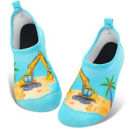 WAWSAM Kinder Strandschuhe Jungen Schwimmschuhe Aqua Schuhe Badeschuhe Wasserschuhe Trocknend Aquaschuhe Barfußschuhe rutschfeste Surfschuhe Kleinkind Schwimmbad für Beach Pool von WAWSAM