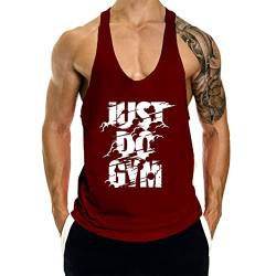 WAZZAP Herren Muskelshirt Sport Stringer Tank Top Gym Training Bodybuilding Fitness Achselshirts Ärmellos T-Shirt von WAZZAP