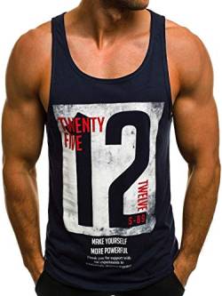 WAZZAP Tank Top Herren Bodybuilding Muskelshirt Fitness Gym Sport Stringer Ärmellos T-Shirt mit Print von WAZZAP