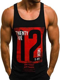 WAZZAP Tank Top Herren Bodybuilding Muskelshirt Fitness Gym Sport Stringer Ärmellos T-Shirt mit Print von WAZZAP