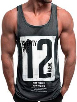 WAZZAP Tank Top Herren Bodybuilding Muskelshirt Fitness Gym Sport Stringer Ärmellos T-Shirt mit Print von WAZZAP