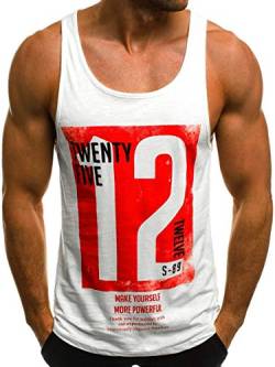 WAZZAP Tank Top Herren Bodybuilding Muskelshirt Fitness Gym Sport Stringer Ärmellos T-Shirt mit Print von WAZZAP