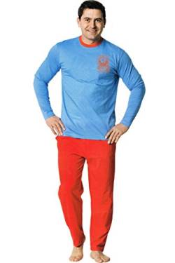Herren Pyjama Schlafanzug 2-teilig Chiverico JRW 2008 (XL 56-58, hellblau-rot) von WB