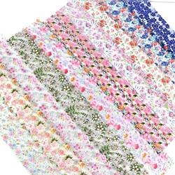Blumen-Nagelkunstfolie, Selbstklebende Aufkleber, Nagelkunst-Transferverpackungen, Abziehbilder, Maniküre-Dekorationsset (Sortierte Farbe) von WBTY