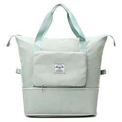 WBTY Faltbare Reisetasche Gepäck mit Großer Kapazität Nass- und Trockentrennung Handgepäck Reisetasche Schulter Einkaufstasche Sporttaschen (D) von WBTY