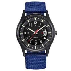 WBTY Quarzuhr Analoge Armbanduhr Studenten Analoge Armbanduhr Lässige Quarz-Armbanduhr Sportuhr (Blau) von WBTY