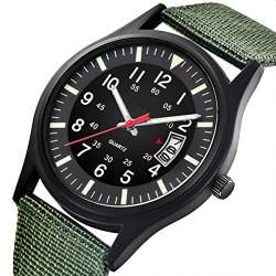 WBTY Quarzuhr Analoge Armbanduhr Studenten Analoge Armbanduhr Lässige Quarz-Armbanduhr Sportuhr (Grün) von WBTY