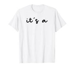 It's A - Baby Shower Gender Reveal Handabdruck T-Shirt von WBdesignzGermany
