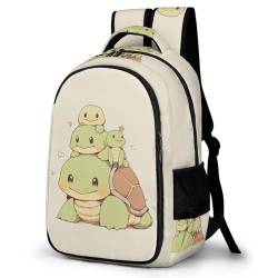 WCEECE Kinder Rucksack Süße Schildkröte, Schultaschen Für Jungen Und Mädchen Kinder Schultaschen Schulrucksack Reise Camping Casual Daypack Für Schüler Erwachsene von WCEECE