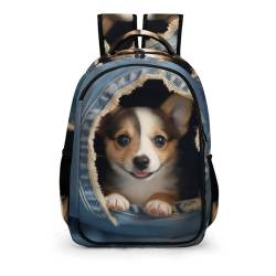 WCEECE Rucksack Damen Schulrucksack Jungen, Gut Aussehend Cool Animal Dog Bookbag Frauen Casual Daypack Teenager Rucksäcke Für Universität Reisen Freizeit Arbeit von WCEECE