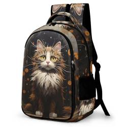 WCEECE Schulrucksack Jungen Teenager Kinder Große Schule Niedliche Katze Rucksack Mädchen Schultasche Jungen 2 Bis 7 Klasse Ranzen Oder 8 Bis 15 Jahre School Bag von WCEECE