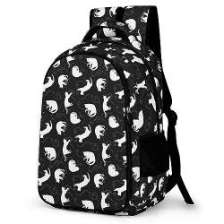 WCEECE Schulrucksack Jungen Teenager Mädchen Schultaschen Kinder Tier Katzen Rucksäcke Wasserdicht Leichtgewicht Schulranzen Groß Für Schule Geschenke von WCEECE