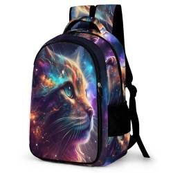 WCEECE Schulrucksack Jungen Teenager Personalisierter Niedliche Katze Schulranzen Wasserdichter Großer Rucksack Jugend,Kinderrucksack von WCEECE