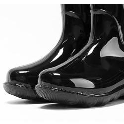 WCXTY Garden rain boots for Outdoor,Fashion Lightweight Elastic Fishing mens rain shoes,Slip Resistant Waterproof Rubber knee high boots for Men (Color : Black B, Size : 38 EU) von WCXTY