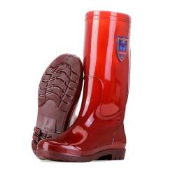 WCXTY Knee high mens rain boots,Classic Comfortable Bgarden rain shoes mens,Outdoor Work Waterproof Slip Resistant Fishing Work Boot,for Farming (Color : Red, Size : 43 EU) von WCXTY