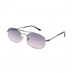 WDZAYXC Stilvolle Small Frame Metall Rechteck Sonnenbrille für Damen und Herren(Grau rosa) von WDZAYXC