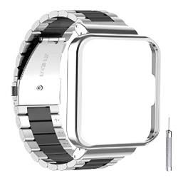 WE-HYTRE Kompatibel mit Redmi Watch 2 Lite, langlebiges, schweißfestes Uhrenarmband, verstellbares Metall-Ersatz-Smartwatch-Armband, Uhrenarmbänder für Männer und Frauen, Metall, verstellbar von WE-HYTRE