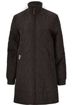 WEATHER REPORT Damen Steppjacke Nokka W Long Quilted Jacket I atmungsaktiver Steppmantel I lange Jacke mit hohen Kragen 1098 Shale Mud 40 von WEATHER REPORT