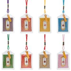 WEBEEDY 8 Stück Japanische Omamori-Anhänger, Glücksbringer Hängesäckchen Japanisches Omamori-Amulett Hängesäckchen Glücksbringer Segen Taschenanhänger Für Gesundheit, Sicherheit, Glück, Bildung, Liebe von WEBEEDY