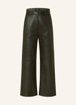 Weekend Maxmara Leder-Culotte Fiorito gruen von WEEKEND MaxMara